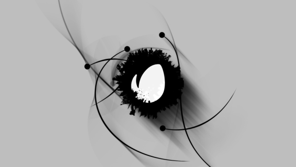 Minimal Particle Drawing Logo alt