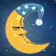 Sleeping Cartoon Moon - VideoHive Item for Sale