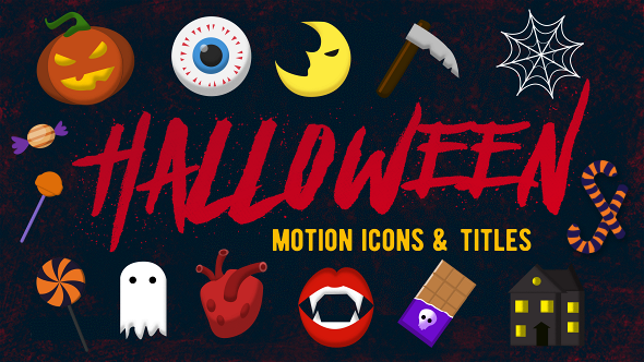 Halloween Motion Icons & Titles