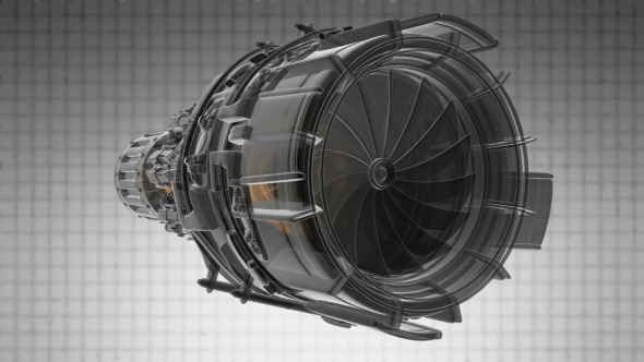 Rotate Jet Engine Turbine alt