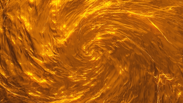 Gold Liquid Spiral Background