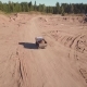 View From the Air of the Truck Driving on Sand Quarry - VideoHive Item for Sale
