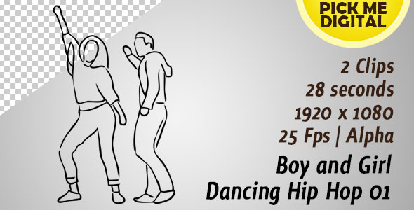 Boy and Girl Dancing Hip Hop 01 alt