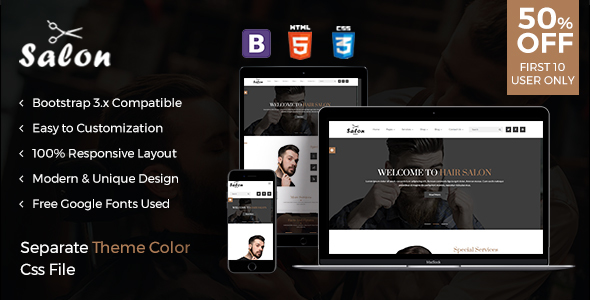 The Salon - Responsive html template