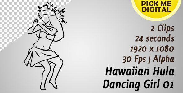 Hawaiian Hula Dancing Girl 01