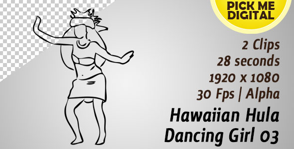 Hawaiian Hula Dancing Girl 03