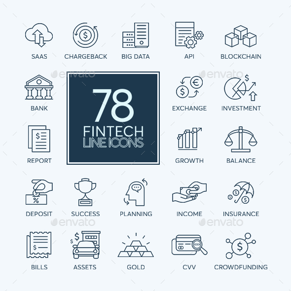 78 Fintech Icons