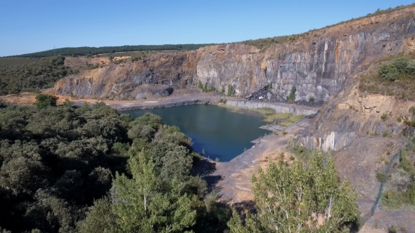 Abandoned Slate Mine with Water