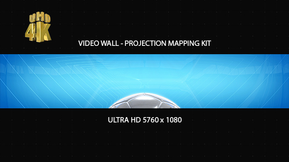 Soccer Background 2 Video Mapping Wall alt