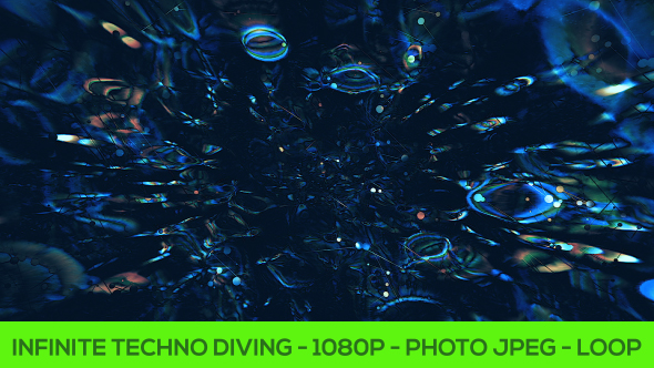 Infinite Techno Diving Background