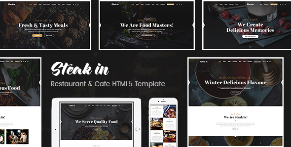 Steak In - Restaurant & Cafe HTML5 Template