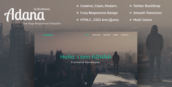 Adana - One Page Personal Template