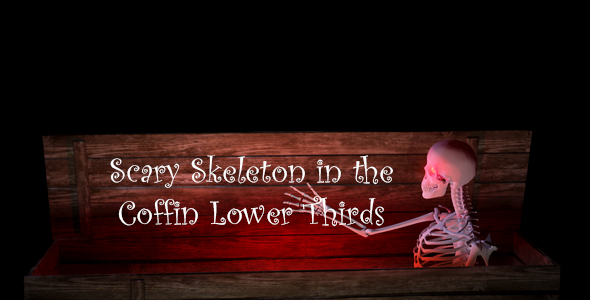 Scary Skeketon In The Coffin Lower Thirds alt