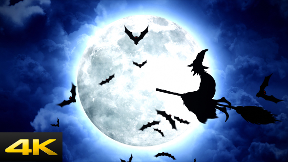 Halloween Witches Flying