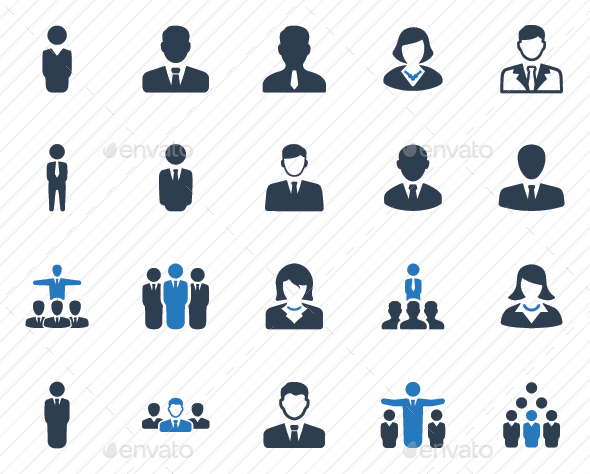 Business People Icons - Blue Version