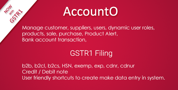 AccountO - Accounting & Inventory Management System ( GST Compliance )