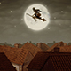 Halloween Witch Flying On Broomstick - VideoHive Item for Sale