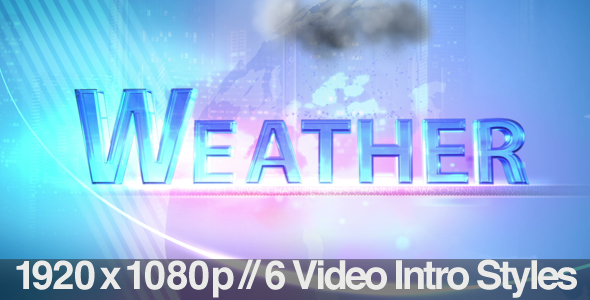 TV News Program Segment - Weather - 6 Styles