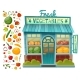 Grocery Shop Facade - GraphicRiver Item for Sale