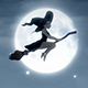 Cartoon Witch Flying On Broomstick - VideoHive Item for Sale