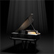 Black Piano in the Dark - VideoHive Item for Sale