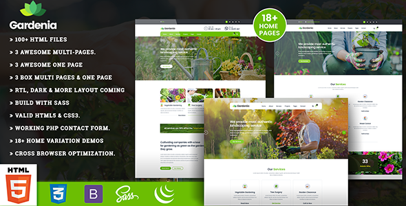 Gardenia - Gardening HTML Template