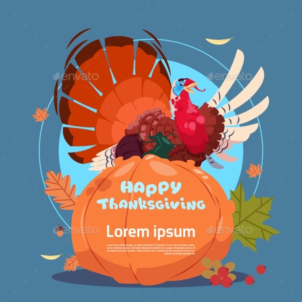 Happy Thanksgiving Day Autumn Traditional Harvest