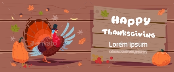 Happy Thanksgiving Day Autumn Traditional Harvest