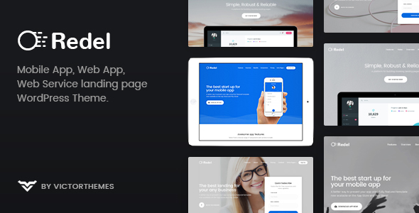 Redel – Responsive App Landing WordPress Theme