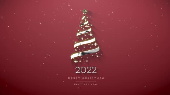 New Year Christmas Tree Background Loop