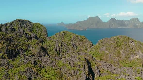 Seascape with Tropical Islands El Nido Palawan Philippines