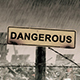 Dangerous Sign Scene With Rain - VideoHive Item for Sale