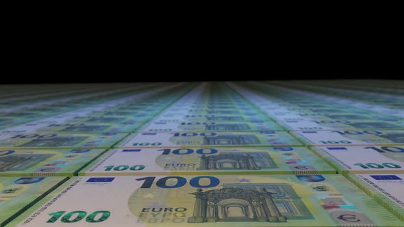 euro dollar money currency printing seamless loop animation background