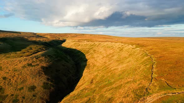 Sunset Over Snake Pass in the Peak District National Park  Travel Photography