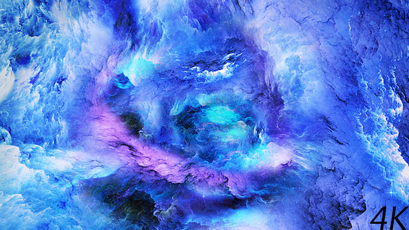 Abstract Blue Nebula in Space alt