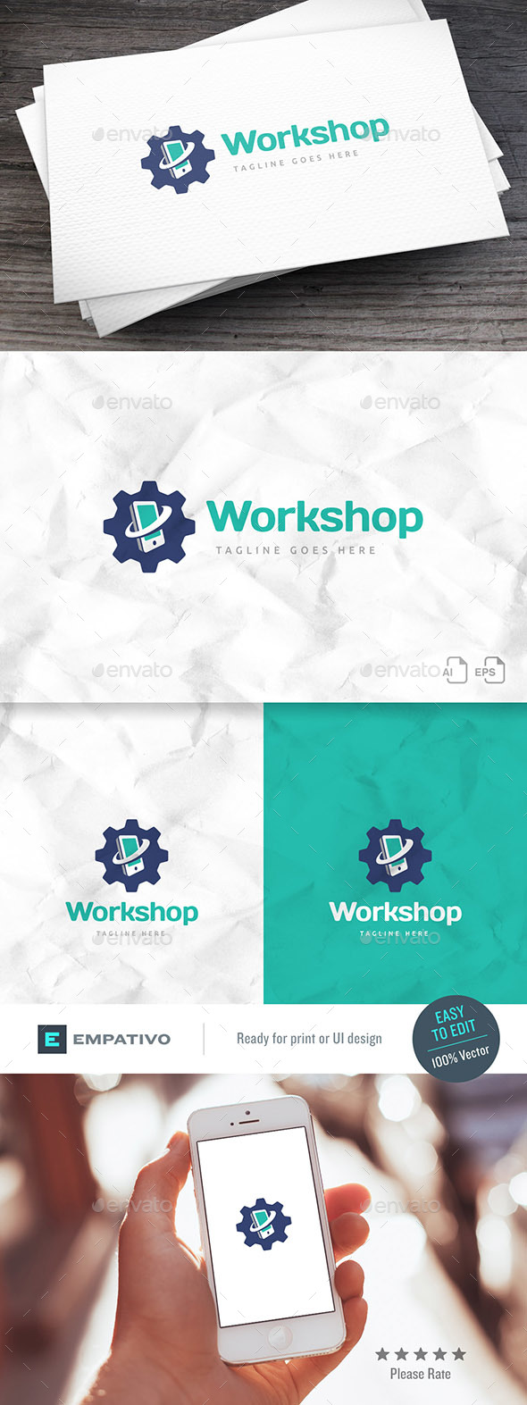Mobile Workshop Logo Template