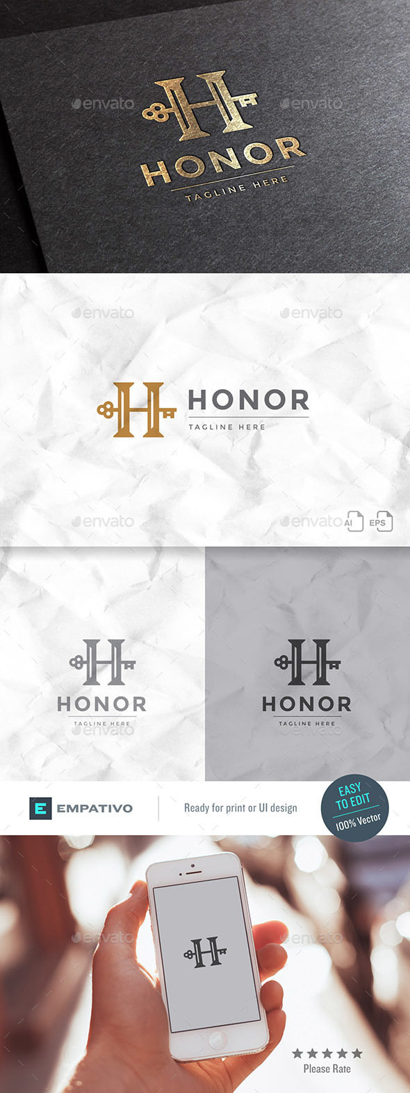 Honor Letter H Logo Template
