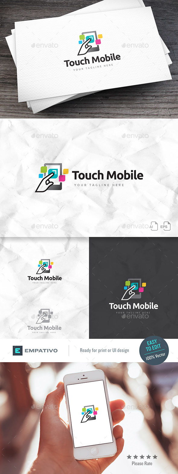 Touch Mobile Logo Template