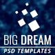 Bigdream One Page Business Psd Template - ThemeForest Item for Sale