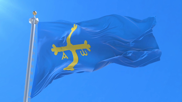 Asturias Flag Waving