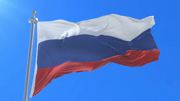 Russia Flag Waving