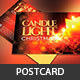 Christmas Candle Light Postcard Template - GraphicRiver Item for Sale
