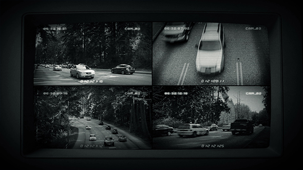 CCTV Roads Splitscreen On Monitor