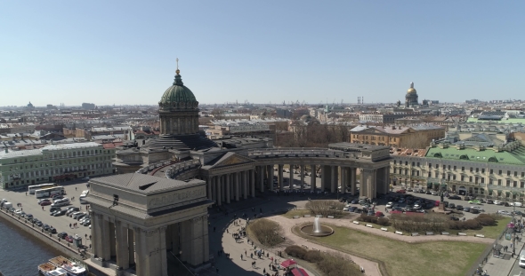 Kazan Cathedral, St. Petersburg Aerial