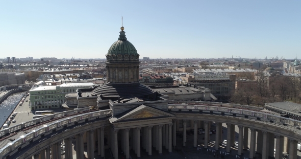 Kazan Cathedral, St. Petersburg Aerial