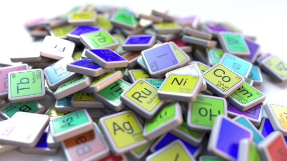 Lead Pb Block on the Pile of Periodic Table of the Chemical Elements Blocks