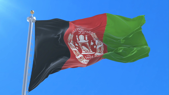 Afghanistan Flag Waving