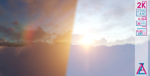 Sun Flying in The Clouds