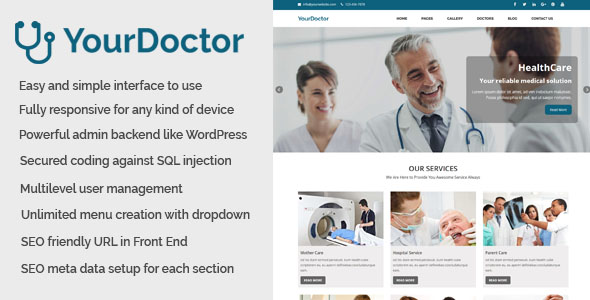 Yourdoctor - strona internetowa dla lekarzy i lekarzy CMS