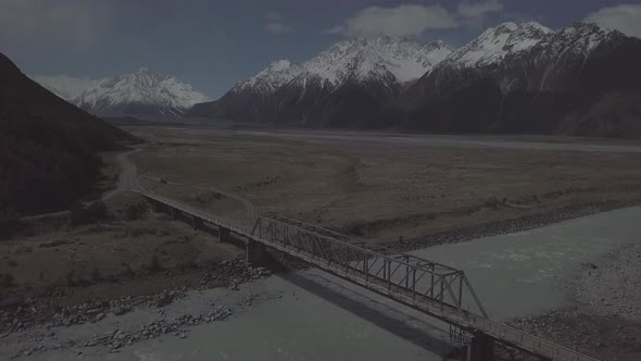 Southern Alps bridge aerial